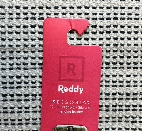 NEW Reddy Size Small 12-15 IN Burgundy Genuine Leather Rolled Dog Collar 3030758 - Picture 10 of 14