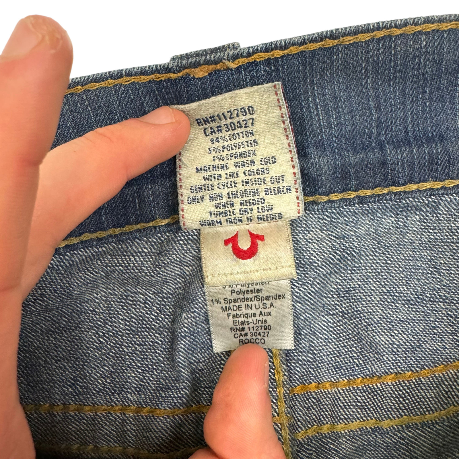 True Religion Rocco Men's Straight Jeans, Blue, Recommended Size 33 image 5