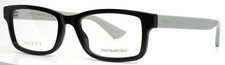 GUCCI GG1717O 005 Black Grey Mens Rectangle Full Rim Eyeglasses 54-19-145 B:36