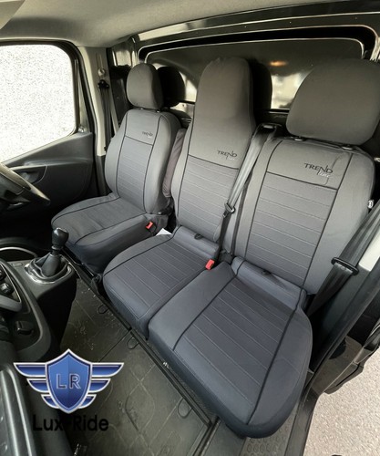 TAILORED SEAT COVERS For VAUXHALL VIVARO 2014 2015 2016 2017 2018 2019 FABRIC - Picture 3 of 7