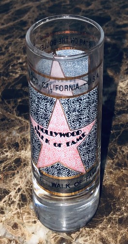 Vintage 1992 Hollywood Walk of Fame Schnapsglas - Sterne auf dem Boulevard - 4 1/4"" - Bild 2 von 4
