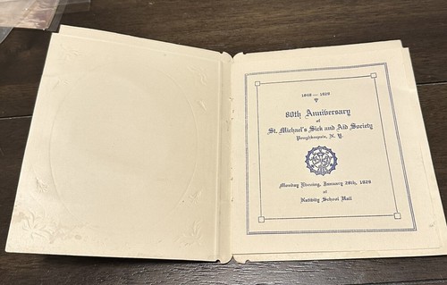 80th Anniversary Invitation 1929 St. Michael’s Sick Aid Society Poughkeepsie NY - Picture 5 of 9