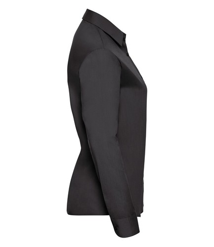 Camisa Blusa De Manga Larga Fácil De Cuidar Popelín Russell 934F Para Mujeres - Imagen 4 de 9