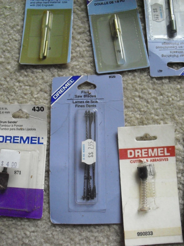 Lot of 13 NEW Dremel Bits Collets Diamond Points and More NIP - Image 2 of 3