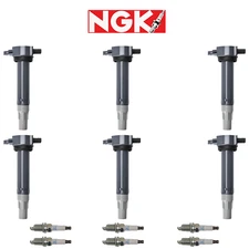 NGK G-Power Laser Double Platinum Spark Plug + Engine Ignition Coil For Dodge