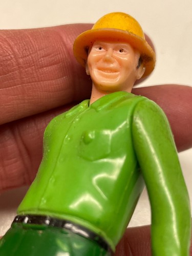 2 Vintage Tonka Replacement Toy Figure Miner Overalls Mechanic Man Carpenter - Picture 9 of 12