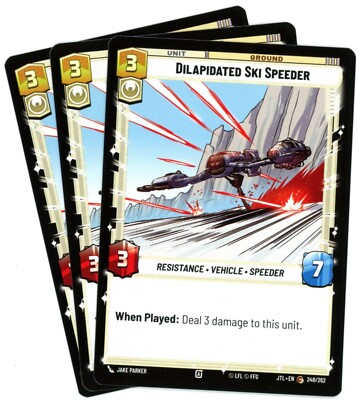 x3 Dilapidated Ski Speeder - 248 - Jump to Lightspeed - SWU - Star Wars