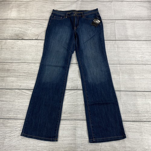 Liz Claiborne Axcess Relaxed Jeans Women Size 8 Mid Rise Easy Fit Straight NEW