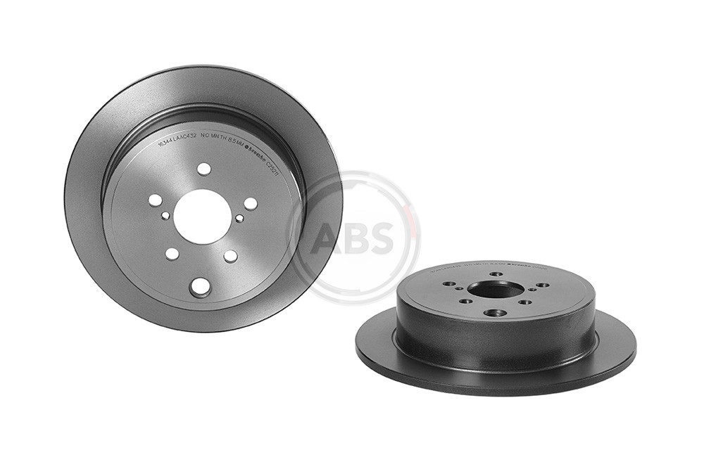 Rear Set 2x Brake Discs BREMBO 08.C252.11 for Toyota/Subaru GT 86/BRZ/Legacy/Out
