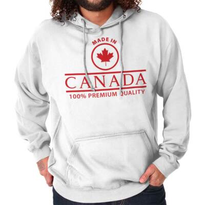 Made in Canada Maple Leaf Hometown Pride Hoodie Hooded Sweatshirt Men Women 