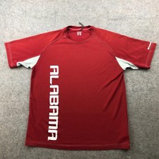 Alabama Crimson Tide Shirt Mens Medium Red Spell Out Short Sleeve Columbia *