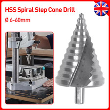 6-60mm HSS Spiral Step Cone Drill Bit Metal Hole Cutter for Wood Metal Plate
