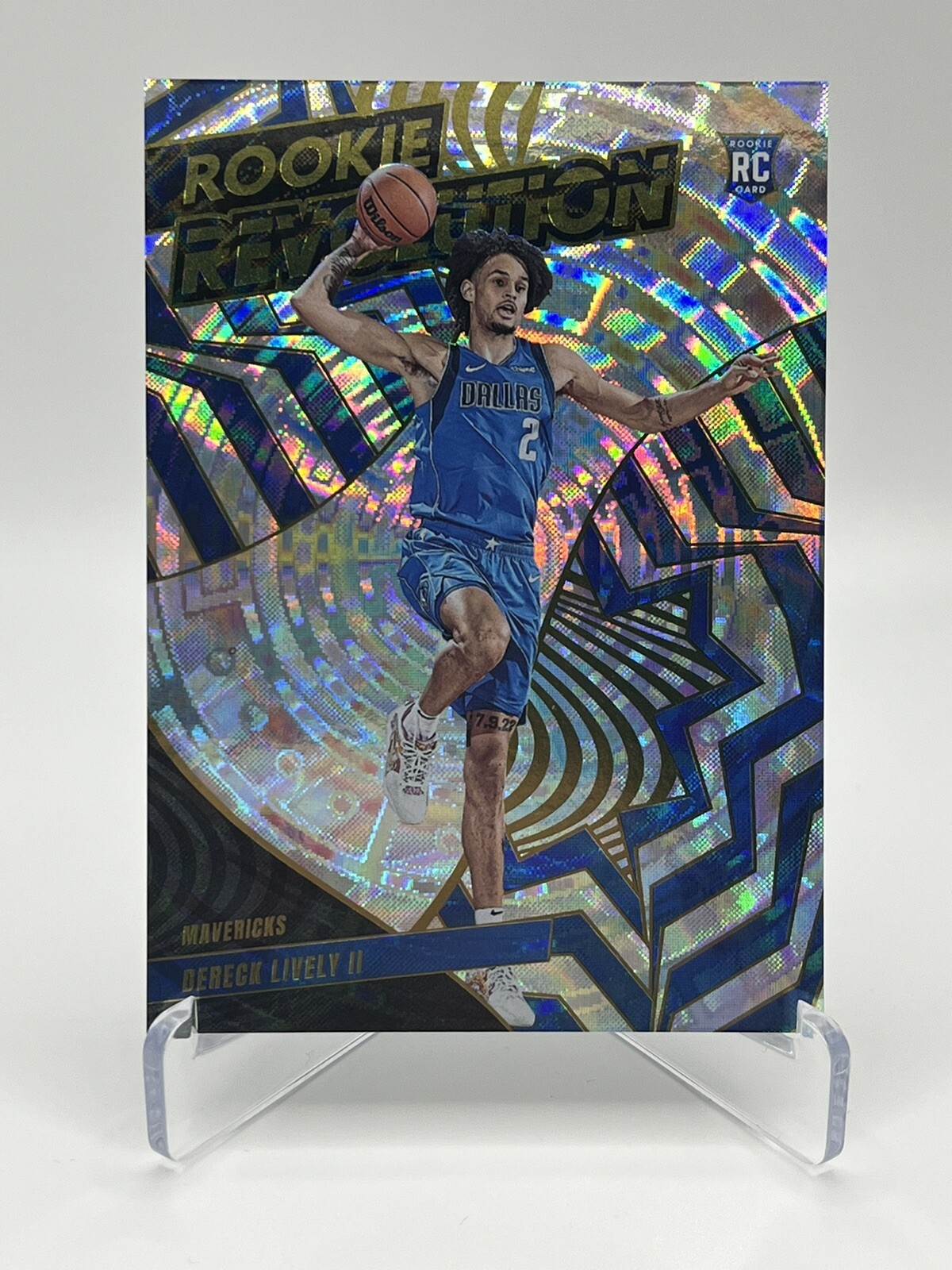 2023-24 Revolution Dereck Lively II Rookie Revolution Fractal SP RC #4 Mavericks