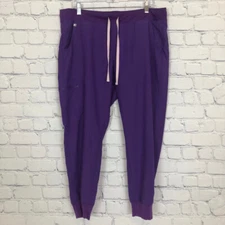 Figs Zamora Jogger Scrub Pants Petite Size XLP Ultra Violet
