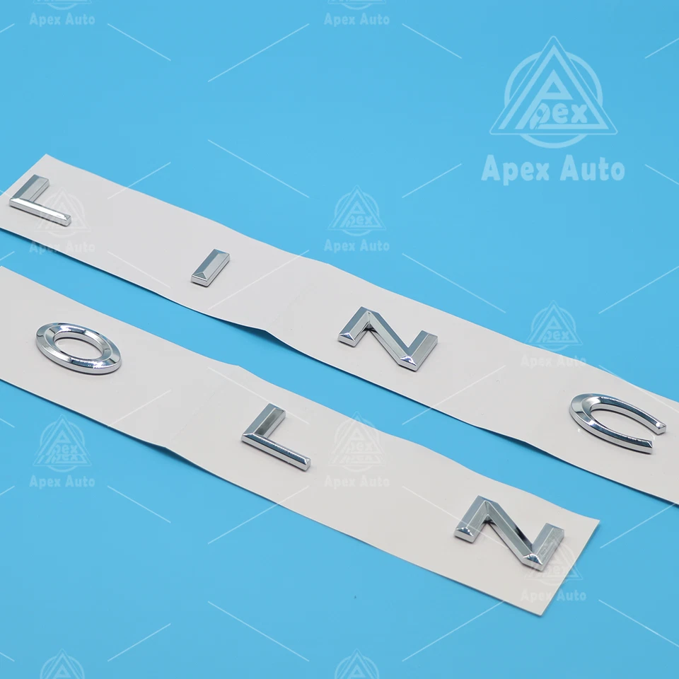 Rear Tailgate Letters Emblem For All Lin-coln SUV Aviator navigator Gloss Silver Foto 3 de 4