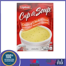 SOUP SECRETS Lipton Instant Soup Cream of Chicken 4 Count For a Warm Cup