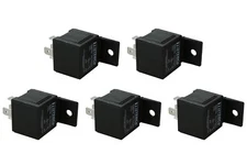 5 LOT TEMCo INDUSTRIAL 12 V 30/40 Amp Bosch Style S Relay SPDT Automotive