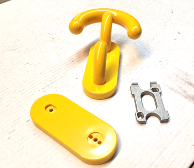 10 Ganci A S Con Passante In Pelle - Neri - Multiuso Metallo Per Appendini, Cucina, Bagno - 3