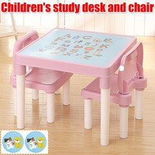 Kids Table and Chair Set ABC Alphabet Children's Plastic Toddlers Childs School