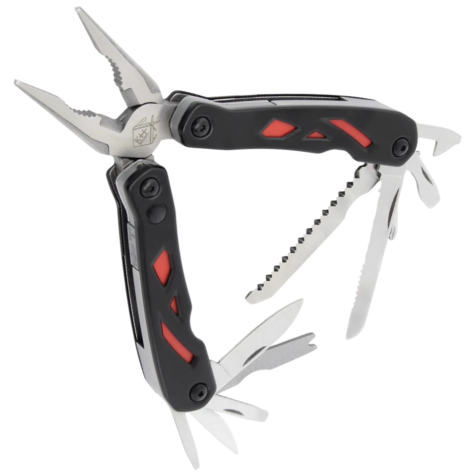 KH-SECURITY Mini Pocket Multi Tool 17 in 1 - Taschen Klapp Jagd Outdoor Camping EDC Messer