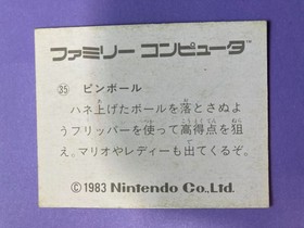 1985 Nintendo Amada Famicom Mini Card Pinball No. 35 Rare Vintage Japanese F/S