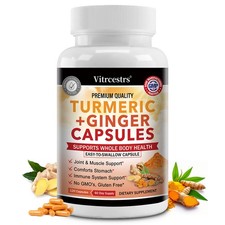 Turmeric Ginger Capsules 30 120CT-Joint Health,Immune Support Digestive Comfort