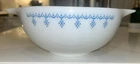 Vintage Pyrex Blue Snow Flake Mixing Bowl #443 Made in USA 2 1/2 QT. 8 3/4"