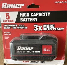 Bauer 20V 5.0 Amp High Capacity Lithium-Ion Battery 1907C-B. NEW SEALED