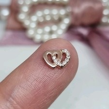 NEW Genuine Pandora Rose Gold Interlocked Hearts Floating Locket Charm 💕 R41C