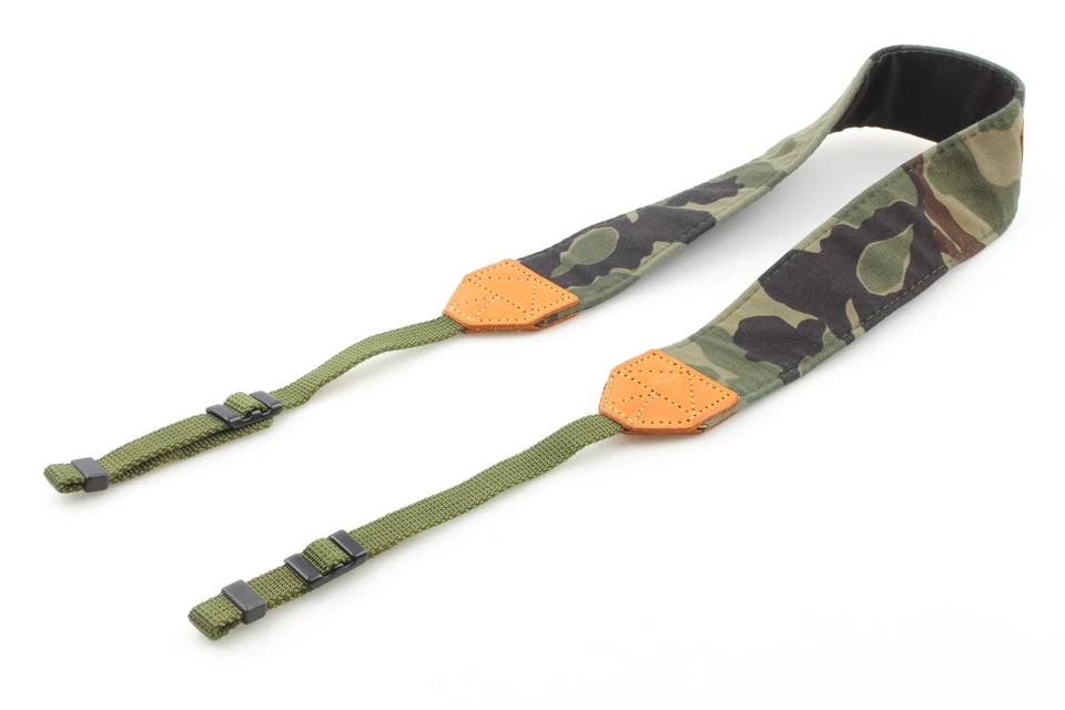 [N COMO NUEVO] Correa para el cuello de hombro verde ejército cámara Nikon genuina vintage de JAPÓN Foto 4 de 4