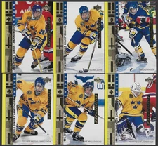 6 1995-96 Upper Deck Electric Ice GOLD Sweden World Juniors Cards