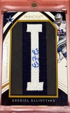 2016 Immaculate Ezekiel Elliot Nameplate Nobility Letter Patch Auto RPA RC /7