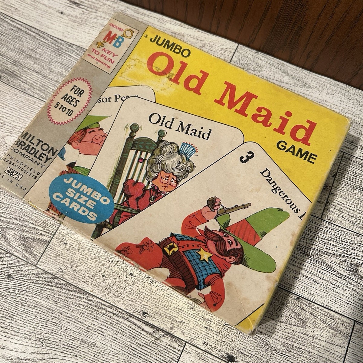 maido⭐️88  SALE THIS WEEK Vtg 1968 Jumbo Old Maid Milton Bradley 39 Cards w