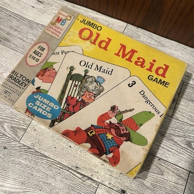 maido⭐️88  Vintage 1968 Jumbo Old Maid Milton Bradley 39 Cards with Box
