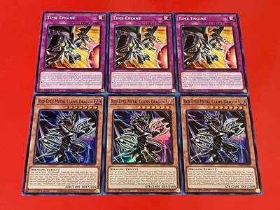 3x Red-Eyes Metal Claws Dragon + 3x Time Engine | Yu-Gi-Oh!