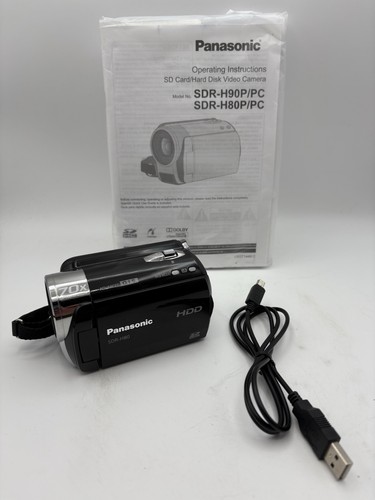 Panasonic SDR-H80P 70X Optical Zoom HDD Camera - Black Needs New Batter