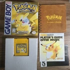 First Print !! Pokémon Yellow Special Pikachu Edition CIB Complete Box GameBoy