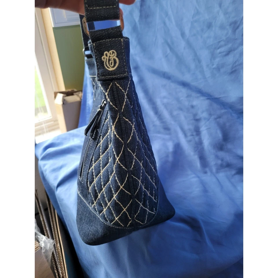 Vera Bradley Denim Shoulder Bucket Hobo Bag Tote Purse - Image 4 of 4