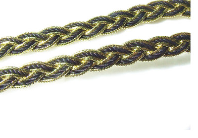 8-10 mm gold+schwarz geflochten Gimp Geflecht Nähen Borte Sofa Kante Kostüm Polster