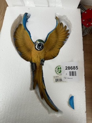 Design Toscano Schlagara Vogel Tropical Dekor Wandskulptur - Schwanz gebrochen