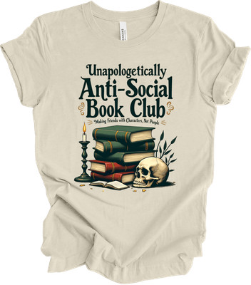 Unapologetically Anti-Social Book Club Retro Aesthetic Vintage Design T-shirt