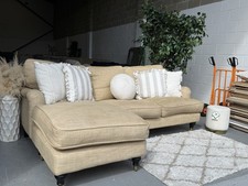 Beige/Mustard Corner Chaise Sofa.com Sofa In Perfect Condition Ready To Deliver