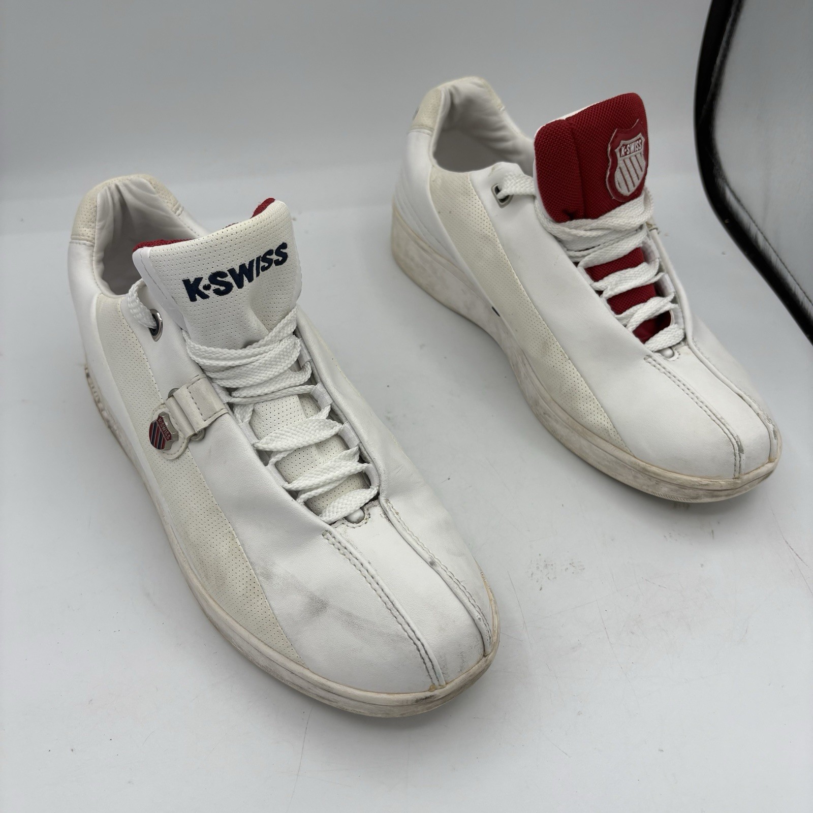 K-Swiss Sneakers Mens Size 8 Tongue Twister White Red