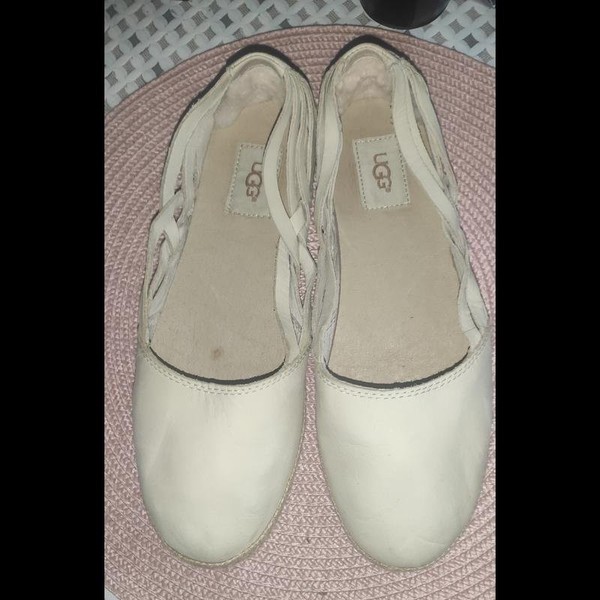 Women UGG Sandals Beige Leather 39