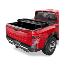 MOSTPLUS Tri Fold Soft Folding Truck Bed Tonneau Cover Compatible with 2005-2...
