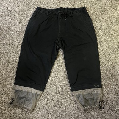 Y-3 Adidas Yohji Yamamoto Men s Tech Cropped Utility Gaiter 3/4 Pants XL READ*