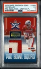 2005 Donruss Gridiron Gear Tom Brady Pro Bowl Jersey Nameplate Patch 09/12 POP 1