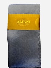 Alfani Mens Subtle Texture Solid Silk Pocket Square Royal Blue 12.5"x12.5" New