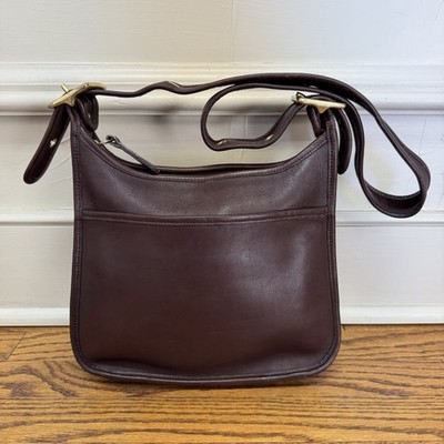Coach 9966 Vintage Leather Legacy Zip Bag Mahogany Brown 90's USA