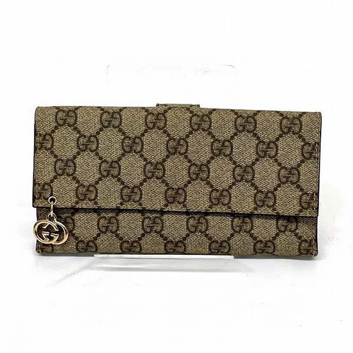 Portefeuille long GUCCI GG Supreme 212104 W crochet pour femme livraison gratuite [Occasion]